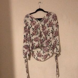 Floral blouse.